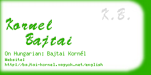 kornel bajtai business card